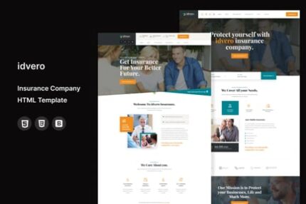 idvero - Insurance Company HTML Template