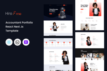 HireMe - Accountant Portfolio Next Js Template