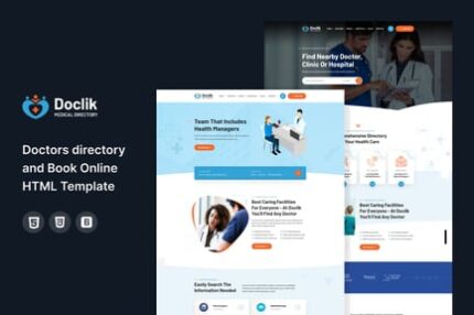 Doclik - Doctor directory and Book Online template