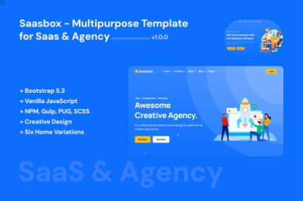 Saasbox - Multipurpose HTML Template for Saas