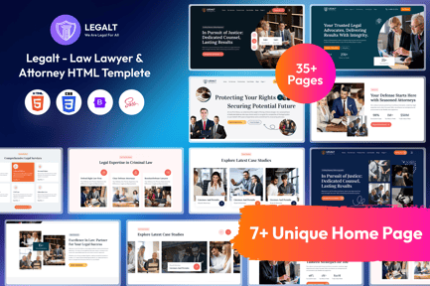 Legalt - Law Lawyer & Attorney HTML Template