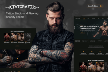 Tatcraft | Tattoo Salon Shopify Theme