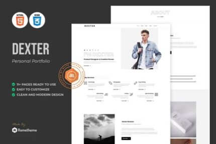 Dexter  - Personal Portfolio HTML Template