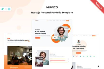 Muvico - React Js Personal & Minimal Portfolio