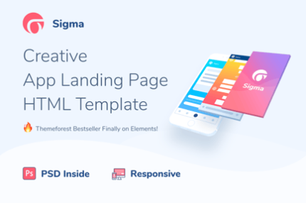 Sigma — App Landing Page HTML Template