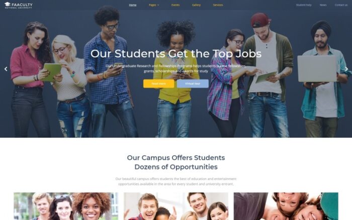 Faaculty - University Multipage Modern Joomla Template