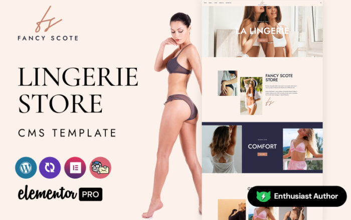 Fancyscote - Lingerie WordPress Elementor Theme WordPress Theme