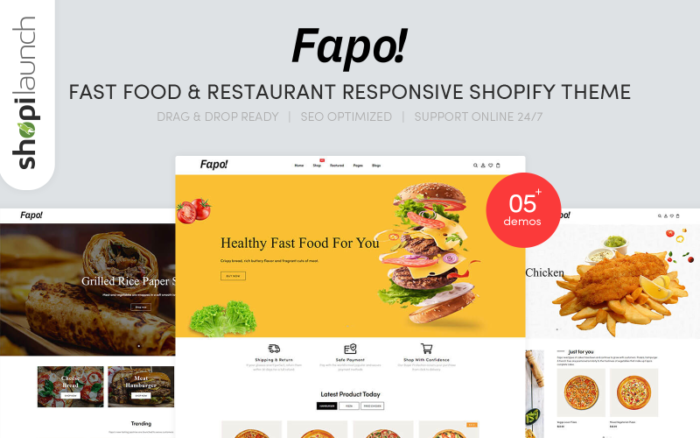 Fapo - Fast Food & Restaurant Responsive Shopify Theme