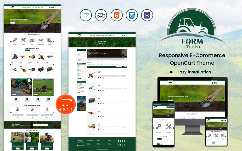 FarmTools - Revolutionize Your Online Farm Store with Our Premium OpenCart Template!