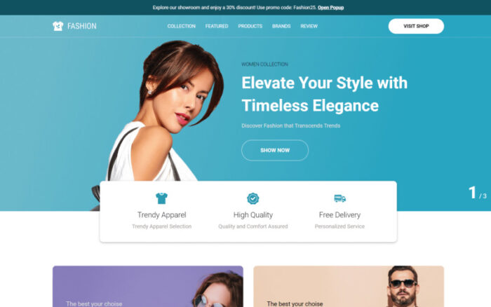 Fashion - Landing Page Store Template Landing Page Template