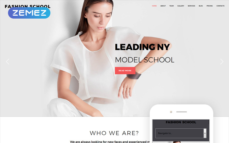 Fashion School - Model Agency Responsive Modern Joomla Template