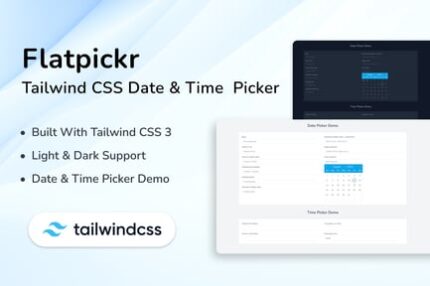 Tailwind CSS Date & Time Picker - Flatpickr