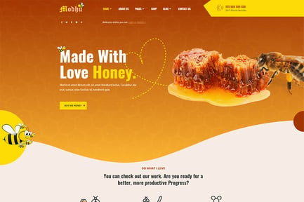 Modhu - Beekeeping and Honey WordPress Theme