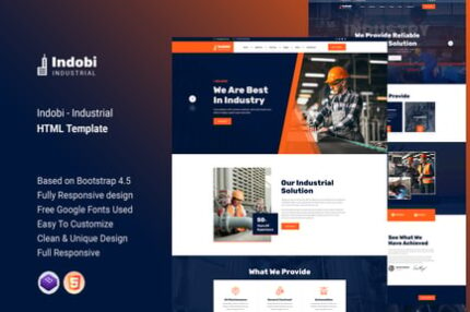 Indobi - Industrial HTML Template