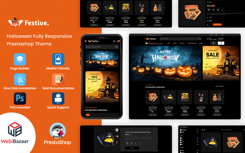 Festive - Halloween & Christmas Gift Responsive Prestashop Theme PrestaShop Theme