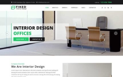 Fiked - Interior Design HTML5 Template Website Template