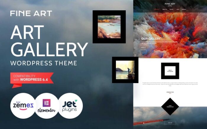 Fine Art - Art Gallery WordPress Elementor Theme WordPress Theme