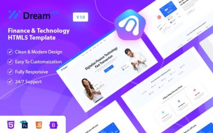 Fintech & Technology HTML5 Template Website Template