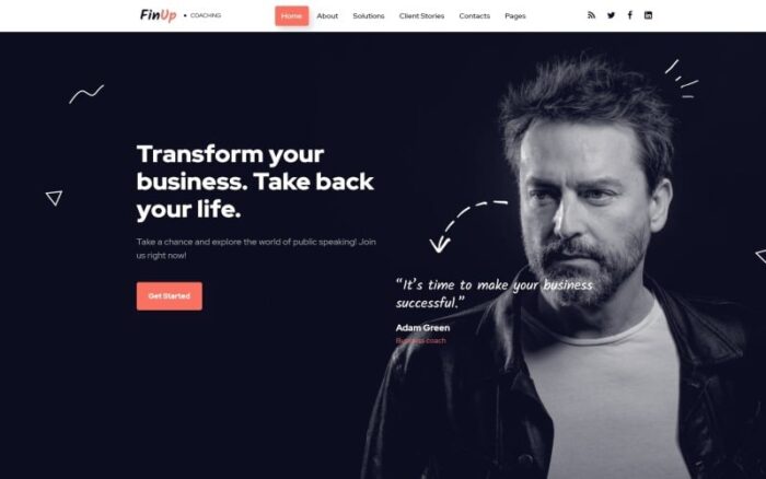 FinUp - Business Coach Website Template