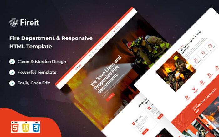 Fireit - Fire Department Website Template