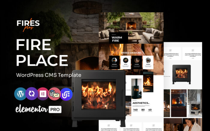 FiresPlus - Fireplace Multipurpose WordPress Elementor Theme WordPress Theme