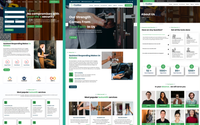 FirstKey - Locksmith Service HTML Template Website Template