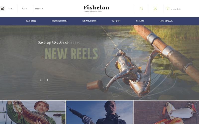 Fishelan - Fishing Equipment PrestaShop Theme