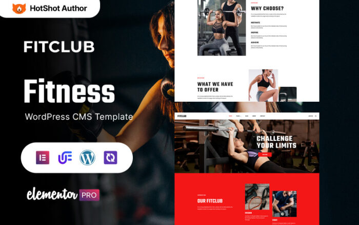 Fitclub - Gym Fitness And Bodybuilding WordPress Theme