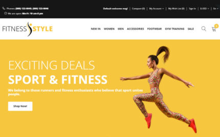 Fitness Style - Sports Fashion OpenCart Template