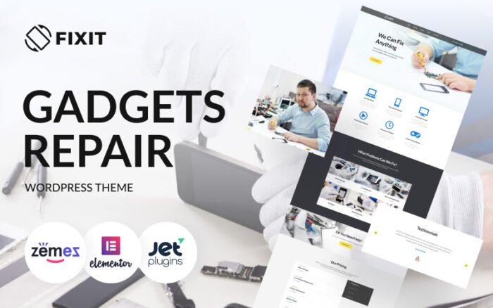 Fixit - Gadgets Repair Multipurpose Modern WordPress Elementor Theme WordPress Theme