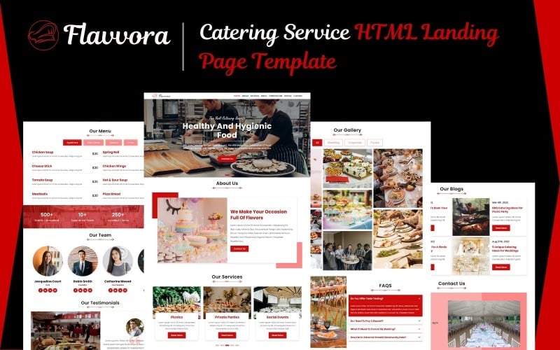 Flavvora - Catering Service HTML5 Landing Page Template