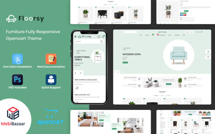 Floorsy - Furniture Shop OpenCart Template