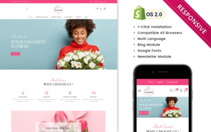 Flourastore - Flower Shop Shopify Responsive Store Shopify Theme