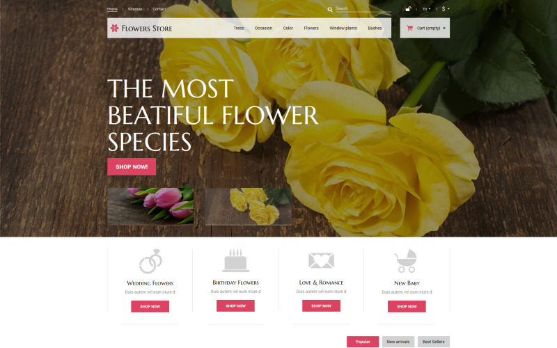 Flowers Store PrestaShop Theme