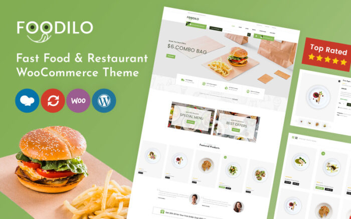 Foodilo - The Fast Food & Restaurant Store WooCommerce Theme