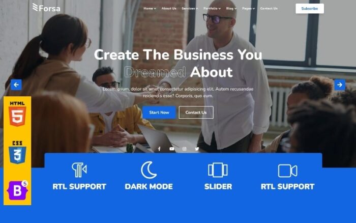 Forsa - IT Solutions & Multi-Purpose HTML 5 Responsive Bootstrap5 Website Template