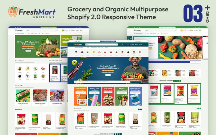 FreshMart - Organic Food, Fruit & Vegetables Store Multipurpose Shopify 2.0 Responsive Theme Shopify Theme