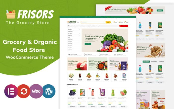 Frisors - Grocery & Organic Food Store Elementor WooCommerce Theme