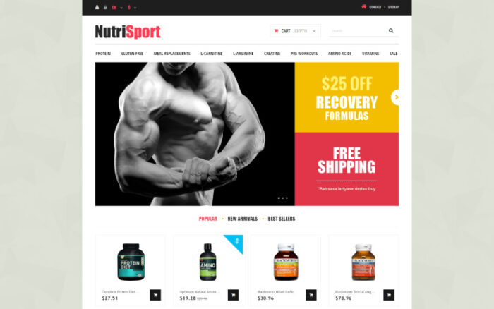 Gaining Mass PrestaShop Theme