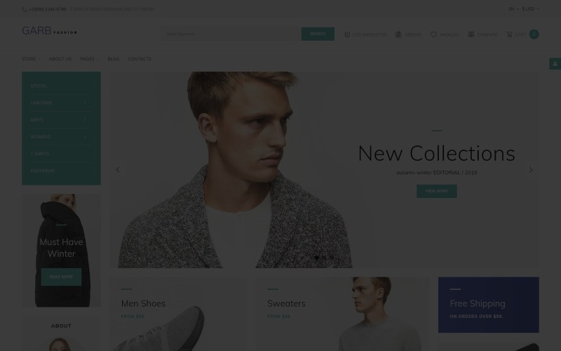 Garb Fashion - Fashion Store Joomla Template