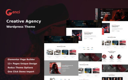 Genci - Creative Agency Wordpress Theme WordPress Theme