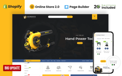 Genious Power Tools Store Shopify OS 2.0 Theme Shopify Theme