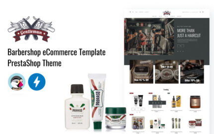 Gentleman - Barbershop eCommerce Template PrestaShop Theme