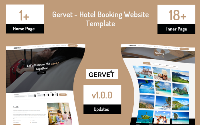 Gervet - Hotel Booking Website Template