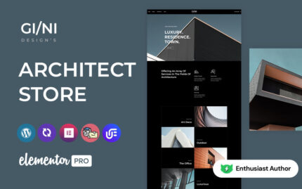 Gini - Architecture WordPress Elementor CMS Theme WordPress Theme