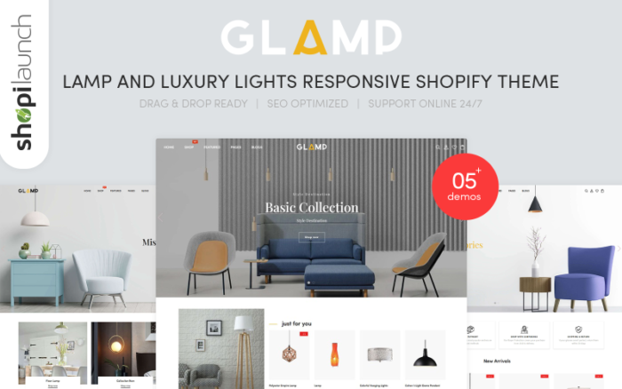 Glamp - Lamp & Luxury Lights Responsive Shopify Theme