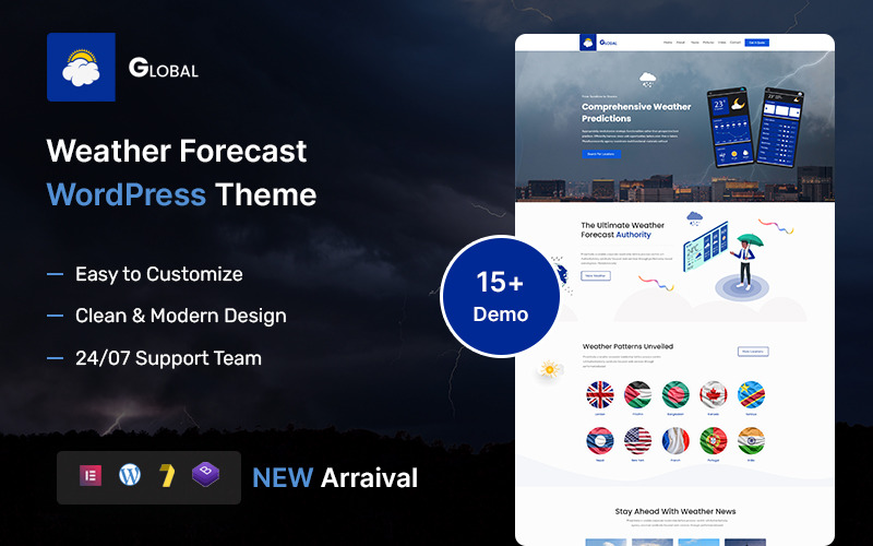 Global – Weather Forecast WordPress Theme