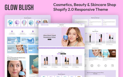 Glowblush - Cosmetics, Beauty & Skincare Shop Multipurpose Shopify 2.0 Responsive Theme Shopify Theme