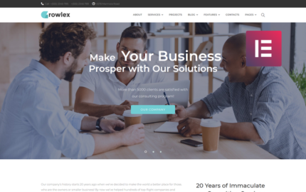 Glowlex - Consulting Services Multipurpose Clean WordPress Elementor Theme WordPress Theme