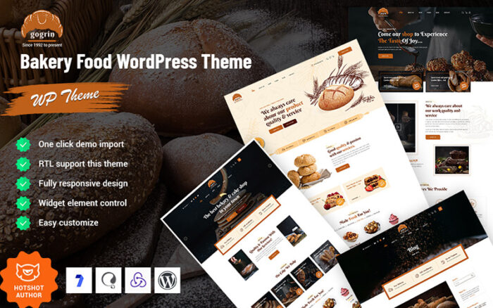 Gogrin - Bakery Food WordPress Theme